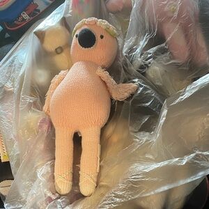 Cute Pink Knit Plush Toy